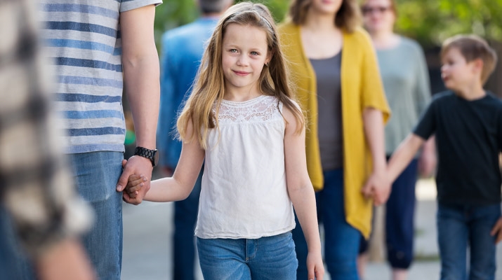 image of parents guardians with children