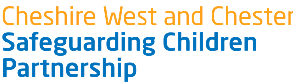graphic image of children from Cheshire West & Chester Safeguarding Children Partnership logo